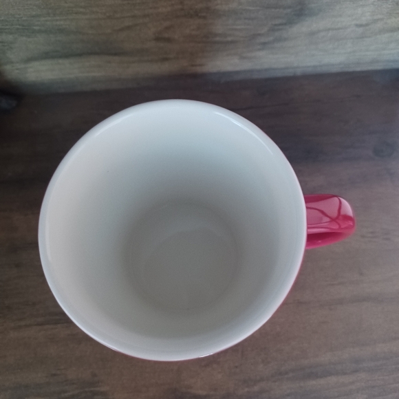 Starbucks 2008 Ceramic Coffee Tea Red With White Logo Mug Cup - Picture 6 of 10